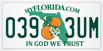 FL license plate 0393UM