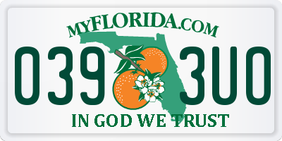 FL license plate 0393UO