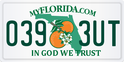 FL license plate 0393UT