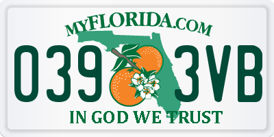 FL license plate 0393VB