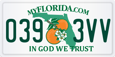 FL license plate 0393VV