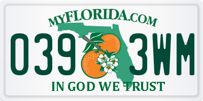 FL license plate 0393WM