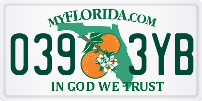 FL license plate 0393YB