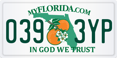 FL license plate 0393YP