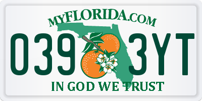 FL license plate 0393YT