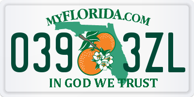 FL license plate 0393ZL