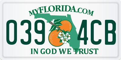 FL license plate 0394CB