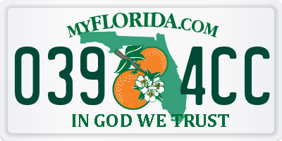 FL license plate 0394CC