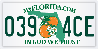 FL license plate 0394CE