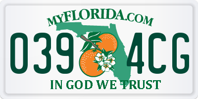 FL license plate 0394CG