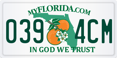 FL license plate 0394CM