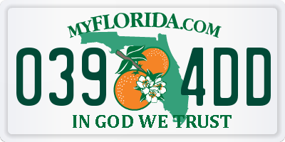 FL license plate 0394DD