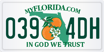 FL license plate 0394DH