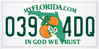 FL license plate 0394DQ