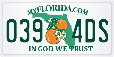 FL license plate 0394DS