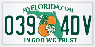 FL license plate 0394DV