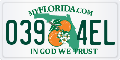 FL license plate 0394EL
