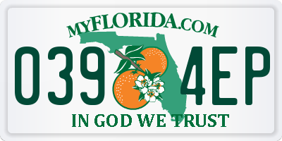 FL license plate 0394EP
