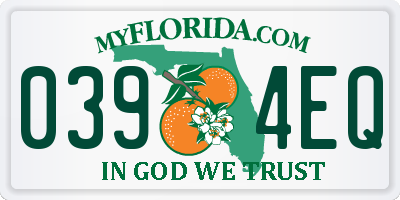 FL license plate 0394EQ
