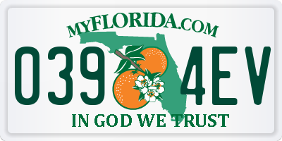 FL license plate 0394EV