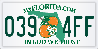 FL license plate 0394FF