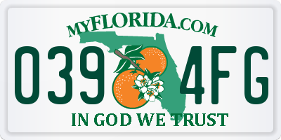FL license plate 0394FG