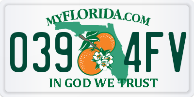 FL license plate 0394FV