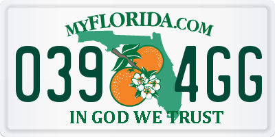 FL license plate 0394GG