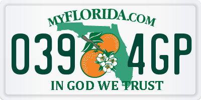 FL license plate 0394GP