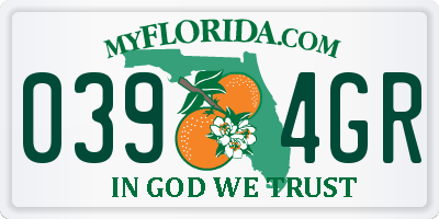 FL license plate 0394GR