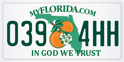 FL license plate 0394HH