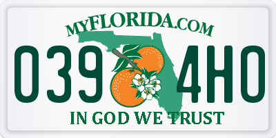 FL license plate 0394HO