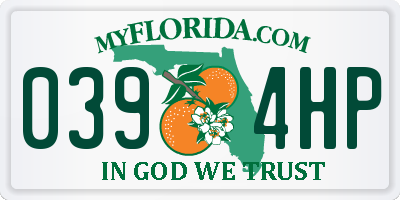 FL license plate 0394HP
