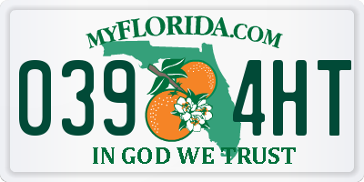 FL license plate 0394HT