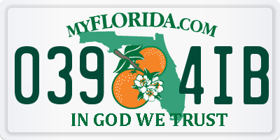 FL license plate 0394IB