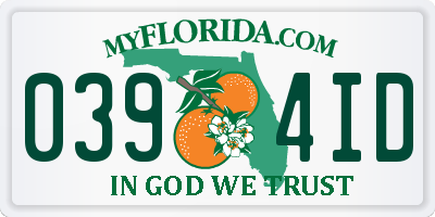FL license plate 0394ID