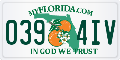 FL license plate 0394IV