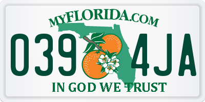FL license plate 0394JA