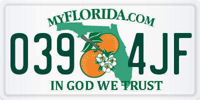 FL license plate 0394JF