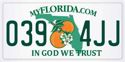 FL license plate 0394JJ