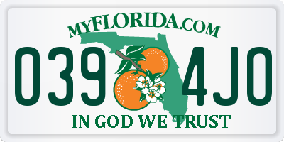 FL license plate 0394JO
