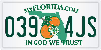 FL license plate 0394JS
