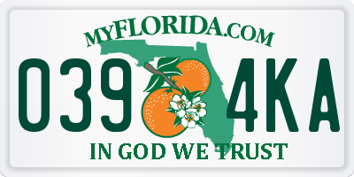 FL license plate 0394KA