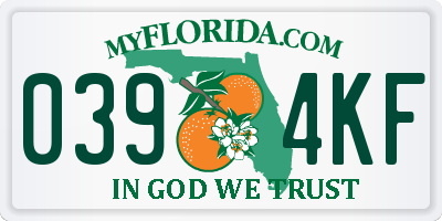 FL license plate 0394KF