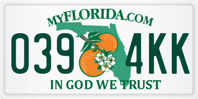 FL license plate 0394KK