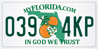 FL license plate 0394KP