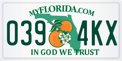 FL license plate 0394KX