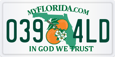 FL license plate 0394LD