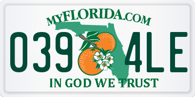 FL license plate 0394LE