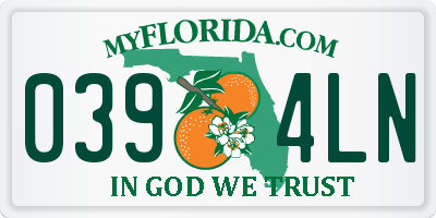 FL license plate 0394LN